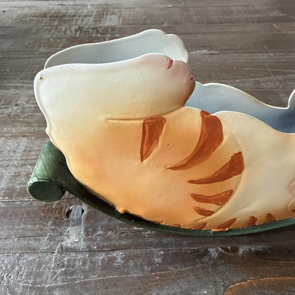 Figi Graphics Metal Cat Napkin Holder Sleeping‎ Rocking 3D Kitschy 8.5